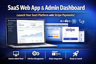build your saas web app with admin and user dashboard