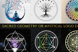 create a sacred geometry mandala logo design