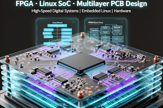 do schematic, pcb layout for fpga linux soc firmware multilayer pcb development