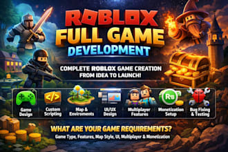 do roblox full game  development and complete game creation