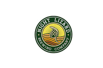 design night lizard brewing company beer logo