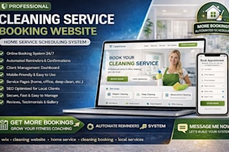 build wix cleaning service website home service scheduling system
