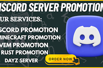 promote minecraft server promotion dayz, rust, fivem, gaming server, discord ad