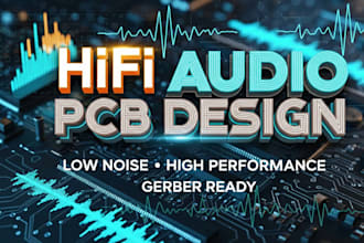 design hifi custom audio pcb, amplifier, preamp with low noise and gerber files