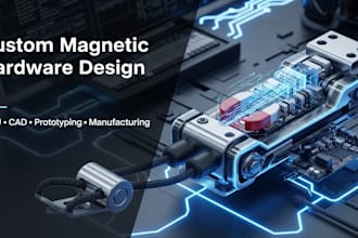 custom magnetic hardware design with mcu integration, cad, manufacturing support