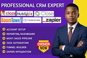 setup cloze hubspot dashboard boomtown automation salesmate close io integration