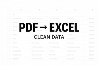 convert PDF to clean excel or CSV with structured tables