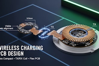 micro pcb, ultra compact wireless charging tx rx coil system rf wearable pcb iot