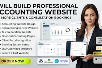 build a professional accounting bookkeeping or tax preparation website