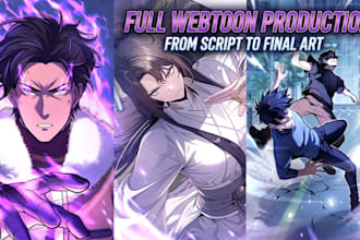 create a professional custom webtoon or manhwa from your script