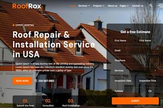 design wix roofing website roofing contractor website roofer website
