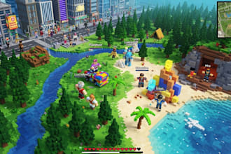 build full roblox game, roblox map, roblox building, roblox gui, lua scripting