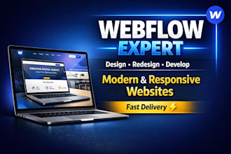 design, redesign, or develop webflow website, webflow expert