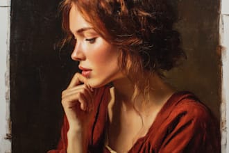 paint a real oil painting on canvas