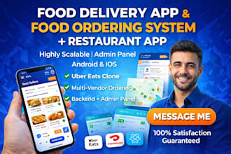 do food delivery app, restaurant app, multi restaurant website food ordering app