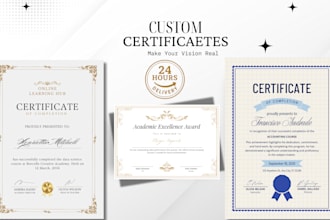design elegant custom certificates