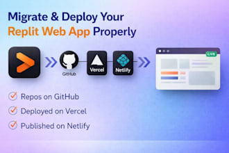 migrate replit web app to github vercel netlify replit web app transfer