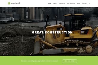 build wix construction website construction firm building contractor website