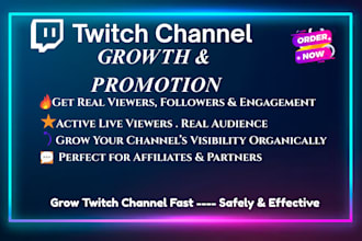 perform twitch promotion boost live viewers manage channel marketing