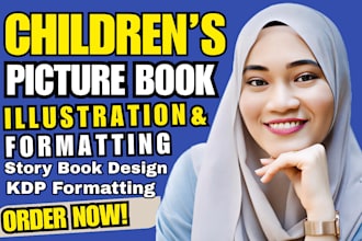 illustrate children picture book design 3d ebook cover format for amazon kdp