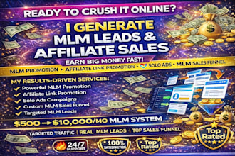 do mlm promotion, affiliate link promotion, solo ads, mlm leads mlm sales funnel