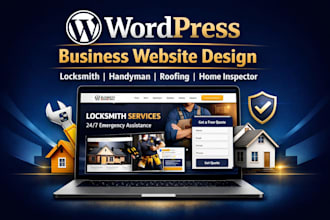 design locksmith, handyman, roofing and home inspector wordpress website