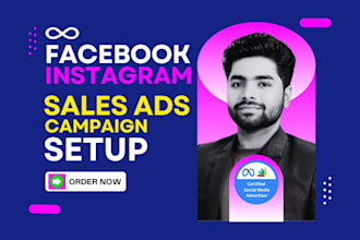 set up meta ads campaign, facebook instagram ads for sales, leads, meta expert