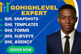 build ghl snapshots, ghl templates, forms and surveys in gohighlevel CRM