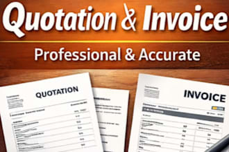 create professional quotation and invoice in excel or canva