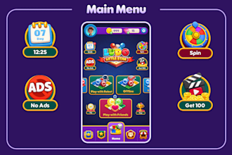 design professional game UI UX, menus, hud and game interfaces for unity
