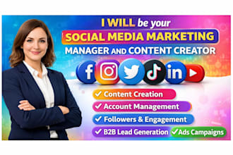 be your social media marketing manager and content creator