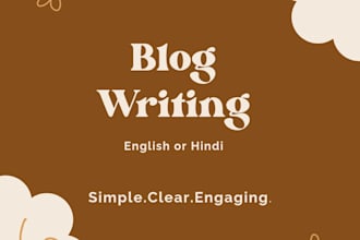 write clear and engaging blog articles in english and hindi