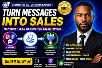 manychat lead generation sales funnel chatbot dm automation