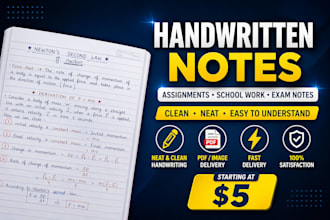 create neat and clean handwritten notes for students