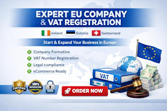 register eu company and vat number ireland estonia switzerland vat registration