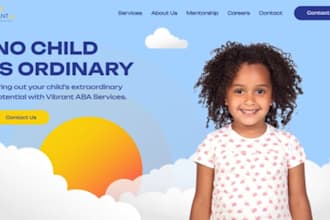 redesign wix wordpress aba therapy clinic website autism therapy adhd website