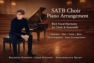 compose bespoke satb choral harmonies and piano arrangements