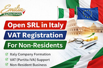 open an italy company srl and register vat for non resident entrepreneurs