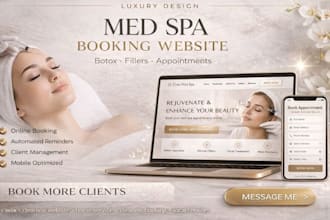 design wix med spa booking website botox filler appointment system