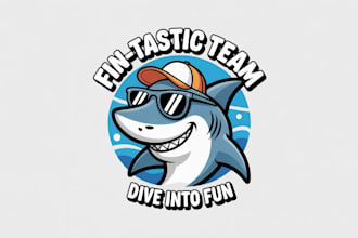 do shark mascot logo in 2 days