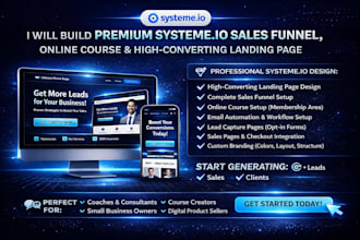 systeme io salesfunnel, systeme io landing page, gohighlevel funnel design