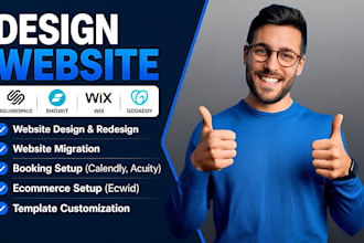 design squarespace website calendly showit, acuity scheduling ecwid godaddy wix