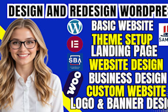 create basic website simple wordpress website, business website or landing page