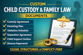 draft court ready child custody divorce and family law legal documents