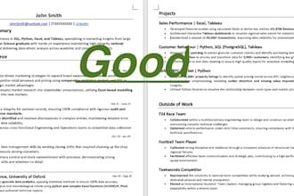 write an ats optimized resume and professional CV
