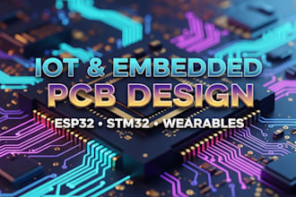 design pcb layout for iot, esp32, stm32 and embedded systems, wearables device