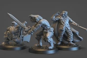 create 3d creature character miniature for dnd and board game printing