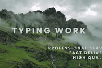 do data entryand typing work