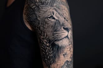 draw custom anime tattoo design
