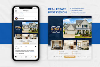 design custom real estate social media posts